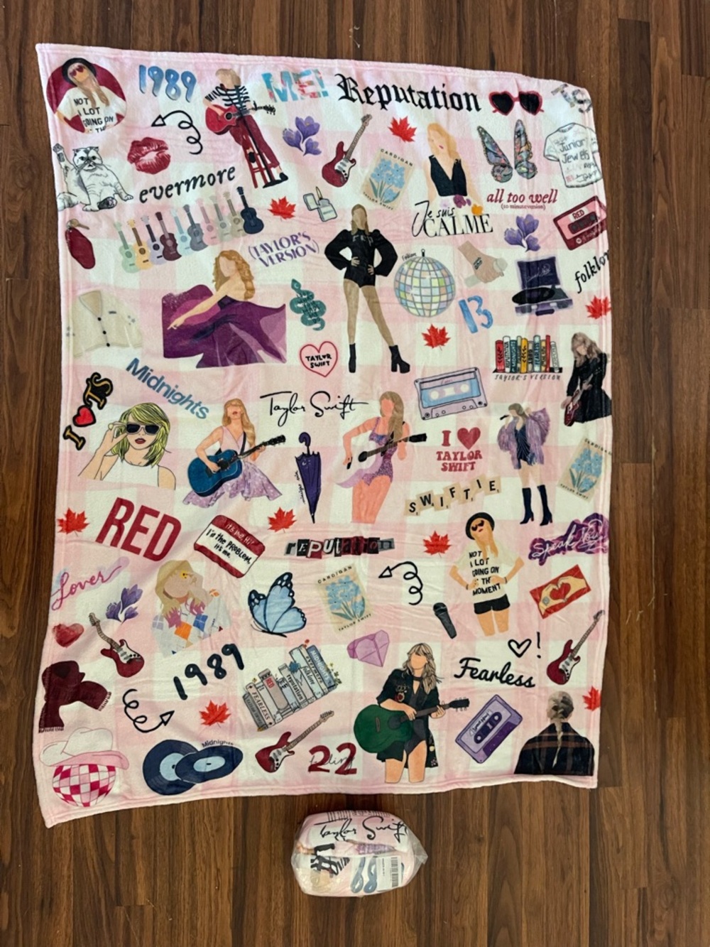 Taylor Swift Pink Multi Collage Blanket